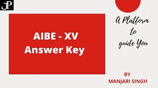 AIBE-XV Exam | Answer Key | MANJARI SINGH |