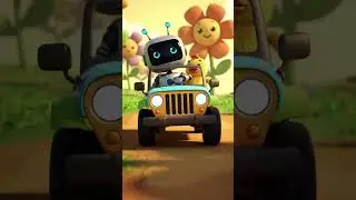 Little Cute Bot has a new jeep |  #funny #cute #cartoon #robot