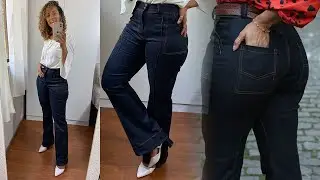 CAL&Ccedil;A FLARE Com Nervura e Barra de Rev&eacute;l COSTURA | Dayse Costa