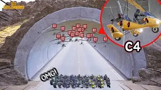 C4+Мотоплан против M249 !! Туннельная битва!! кто победит