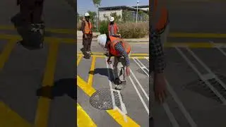 Road Marking ( Hatch ) #civilengineering #roadwaysbus #trending #viral #fyp