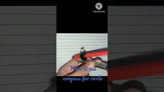 How to use compass for making circle 🔴 #trending #shortvideo #shorts