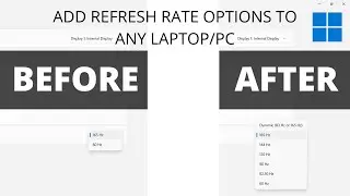 How to add refresh rate options in your laptop/pc?