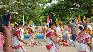 Welcome of guest in silver jubilee at notre dame school gumla#notredame #adivasidance  