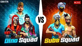 నా స్క్వాడ్&zwnj;ను ఓడించగలవా? 😱🔥 Dino Squad vs Subs Squad 💥| Free Fire Telugu Live