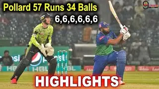 Kieron Pollard 57 Runs 34 Balls LQ vs MS Highlights 2023 || PSL Qualifier Match Highlights 2023 ||