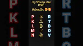 Top 15 lucky letter name #tweettweet #quiz #puzzle #riddles #games #viralvideo
