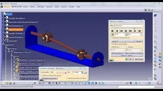 Joint Cardan Assembly design/ Simulation/ Animation, Universal Coupling; DMU Kinematics