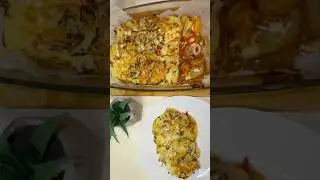Layered Cheesy Chicken & Potato Bake #shorts #asmr #foodforfoodies #foodpassion #foodie #foodblogger