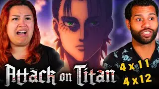 EREN'S THE VILLAIN?! Attack on Titan 4x11 4x12 Reaction! First Time Watching and Commentary!