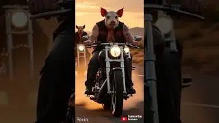 🐷🔥 Epic Pig Riders MC Biker Gang on Harley Davidsons! 🏍️💨 | Wild Motorcycle Pigs Adventure
