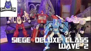 Transformers Siege Deluxe Class WAVE 2 IRONHIDE PROWL SIXGUN CHROMIA [Unboxing Review]