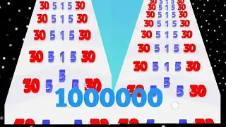 Satisfying mobile game|Number Master| Run and Merge number run 3d gamehyapnidunya level part 2