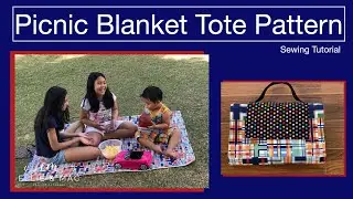 Quick and Easy Sewing Project To Sell - FREE Picnic Blanket Tote Pattern