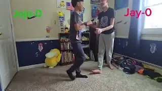 Jojo vs Jay in a folkstyle wrestling match 