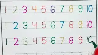 Learn to Count & Write Numbers 1 to 10  Tracing Dotted Lines for Kindergarten Kids