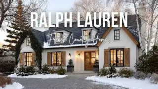 Classic Winter French Country Homes inspired by Ralph Lauren Home in cream navy and warm wood