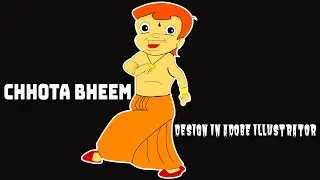 Chhota bheem character make in adobe illustrator#aishorts #illustratorshorts #textlogo #shortsvideo
