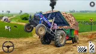 Heavy Cargo Tractor Trolley Simulator - Offroad Cargo Tractor Driving - Android GamePlay