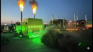 Big Rig Madness &ndash; Smoke Clouds & Thunderous Jake Brake Sound