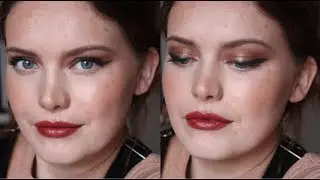 Winged Liner + Bold Lip Autumn Look | Clean Beauty | Isabella
