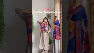 Kashmiri silk woven saree #flipkartfinds