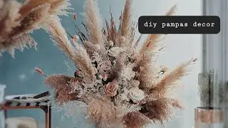 DIY boho wedding pampas decor