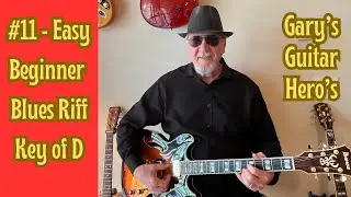 #11 - Easy Beginner Blues Riff #11 in the Key of D - Electric Guitar Lesson