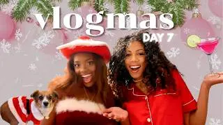 vlogmas day 7 ☃️ | nyc girls night pajama party + ice skating