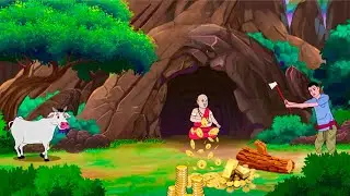 गरीब लकड़हारे की धनी किस्मत | hindi story | hindi kahani | moral stories |Cartoon Cartoon story