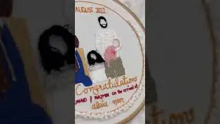 On vacation 🎶 Embroidered Family Portrait | Step by step | french knot garland #embroiderytutorials