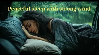 Peaceful sleep with strong wind and thunder - All fatigue after a working day will disappear