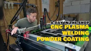 A DAY in the SHOP - cnc plasma cutting, welding, powder coating ASMR