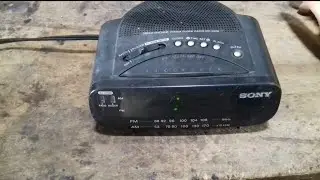 radio, sony, ICF, C212, sin, audio, reparación, y, mantenimiento,
