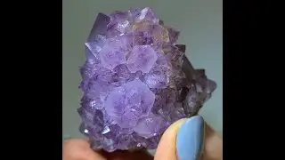 Spirit cactus quartz in a rare deep purple, and with clear phantom and big points - SPQ17