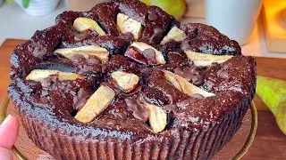 Исключительный шоколадно-грушевый торт. Он тает во рту! Фадж-торт 🍰