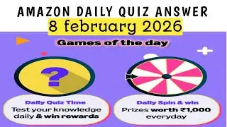 Amazon FunZone Daily Quiz Time Answers - 8th Feb 2026 all answer