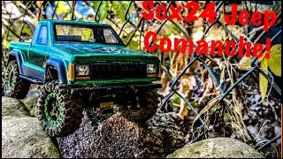 Первый взгляд и запуск кастомного Jeep Comanche Scx24 от Iceberg rc!