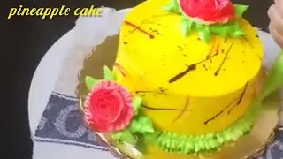 Pineapple cake recipe || pineapple cake design 🎂🍍 Homemade pineapple cake recipe #cakedecorating 