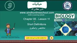 Short definitions | Biology Class 9 | Chapter 5 | Lecture 11 | Sindh Online School