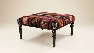 Handmade Vintage Kilim and Rug Coffee Table