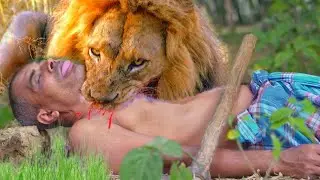 Lion Attack Man in Forest | Lion Attack Hunter | Lion Attack Stories Part-22 | Crazy Lion
