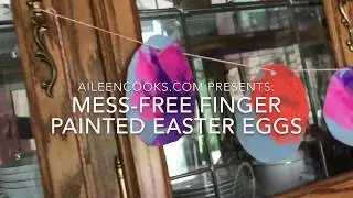 Mess Free Finger Painted Easter Eggs