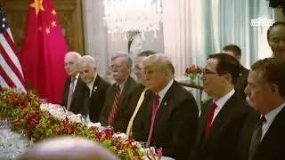 Reuni&oacute;n del presidente Trump con su par chino Xi Jinping.