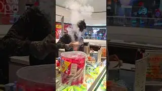 Nitrogen Smoke Biscuits 🌬🍫 🧊🍦#funny #smokebiscuits #shorts
