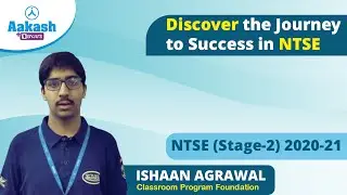 NTSE Scholarship Winner  | ISHAAN AGARWAL | Student of Aakash Classroom Program (Foundation)