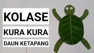 Kolase bentuk kura kura dari daun ketapang by mama adit