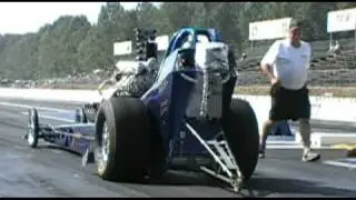 Nostalgia Dragster Burnout and run.