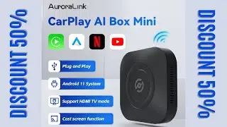 AuroraLink CarPlay Ai Box Android 11 TV Box Wireless CarPlay Android Auto Adapter with Netflix YouTu