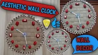 DIY WALL CLOCK! WALL CLOCK! WALL CLOCK DECORATION IDEAS! WALL DECOR! HOW TO MAKE WALL CLOCK!